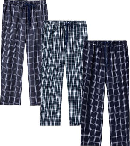 JupiterSecret Mens Pajama Pants Set Cotton Plaid Sleep & Lounge Pants, PJ Bottoms with Pockets and Button Fly, X-Large in Saudi Arabia