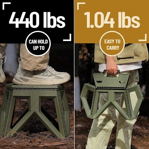 Folding Pedals are Portable, Lightweight, Yet Sturdy with a Load Capacity of 400 pounds. They are Suitable for Camping, Fishing, Hiking, and Barbecuing (Black) in Kuwait