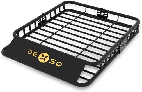 سلة شحن على السطح العالمي مقاس 51 بوصة × 36 بوصة، رف أمتعة على السطح بسعة 200 رطل لسيارات الدفع الرباعي والسيارات والشاحنات، حامل ملحقات حامل السقف عالي التحمل in Kuwait