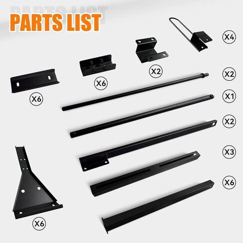 رفوف سقف سلم فان مع بكرة خلفية، 3 قضبان قابلة للتعديل مع سدادات سلم، تناسب شاحنة تشيفي إكسبريس كاملة الحجم 1996-Up، مناسبة للشاحنات ذات مزراب المطر فقط، سعة تحميل 800 رطل in Kuwait