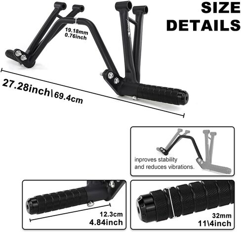 Steel Stunt Subcage with Foot Pegs Fit for FZ-07 / MT-07 2014-2025, Motorcycle Passenger Peg Guard Protector Crash Bar in Saudi Arabia