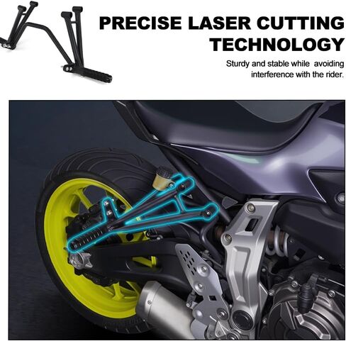 Steel Stunt Subcage with Foot Pegs Fit for FZ-07 / MT-07 2014-2025, Motorcycle Passenger Peg Guard Protector Crash Bar in Saudi Arabia