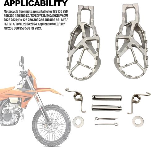 Foot Pegs Motorcycle Footpegs Footrest Pedal For XC XCF XCFW SX SXF XCW EXC EXC-F 125 150 250 300 450 XWF 350 500 2018-2022 in Saudi Arabia