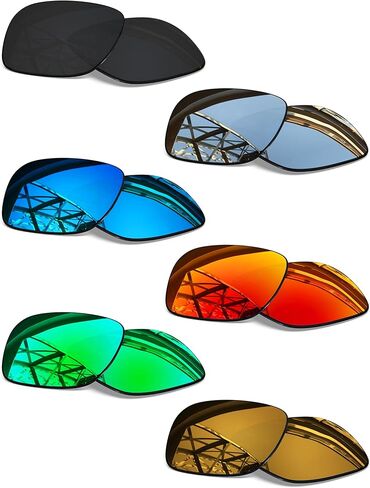 SmartVLT Set of 6 Men's Replacement Lenses for Oakley Holbrook OO9102 Sunglass Combo Pack S02 in Saudi Arabia