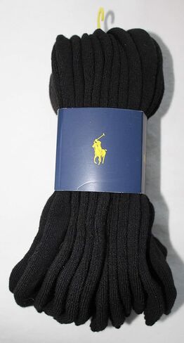 جوارب رياضية كلاسيكية للرجال من Polo Ralph Lauren مكونة من 6 أزواج (أسود) مكونة من 6 جوارب للرجال in Saudi Arabia