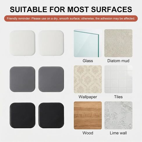 6 Pcs Door Stopper Wall Protector, Silicone Door Knob Wall Protector Self-Adhesive Doors Handle Stopper for Home, Office White, Gray, Black in Saudi Arabia
