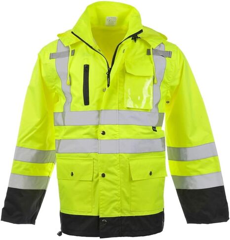 High Visibility Reflective Rain Jacket, Class 3, SAFEGEAR in Saudi Arabia