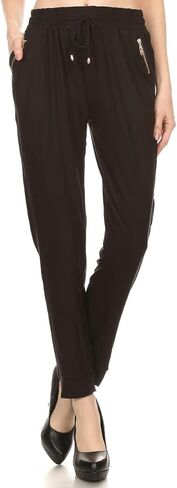 بنطال LA12ST نسائي خفيف الوزن برباط ناعم لليوجا باللون الأسود in Kuwait