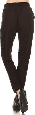 بنطال LA12ST نسائي خفيف الوزن برباط ناعم لليوجا باللون الأسود in Kuwait