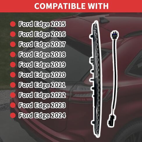 923-133 LED ضوء الفرامل الثالث متوافق مع 2015-2024 Ford Edge 3rd ضوء الفرامل تجميع ضوء الفرامل استبدال FT4Z13A613A 923133 in Kuwait