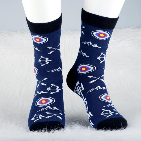 MBMSO Funny Archer Gifts 2 Pairs Archery Socks Gifts for Archery Lovers Archery Coach Gifts Archery Hunter Socks Arrow Gifts in Saudi Arabia