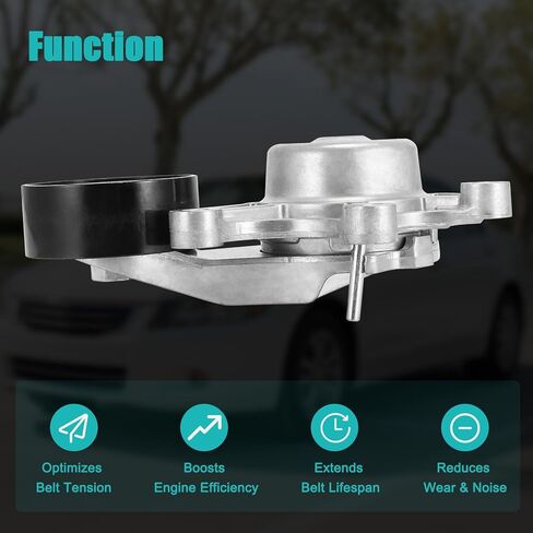 11287594969 Belt Tensioner Assembly with Pulley (2.0L L4) For BMW 228i 228i xDrive 320i 320i xDrive 328i 328i GT xDrive 428i 428i Gran Coupe 428i xDrive 528i 528ixDrive X1 X3 X4 Z4 7594969 in Saudi Arabia
