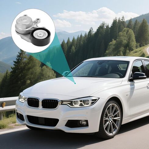 11287594969 Belt Tensioner Assembly with Pulley (2.0L L4) For BMW 228i 228i xDrive 320i 320i xDrive 328i 328i GT xDrive 428i 428i Gran Coupe 428i xDrive 528i 528ixDrive X1 X3 X4 Z4 7594969 in Saudi Arabia