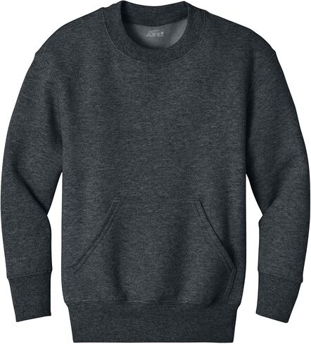 Joe's USA Youth Core Fleece Crewneck Pocket Sweatshirt in Saudi Arabia