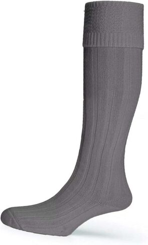 جوارب TW SPORTS & KILTS SCOTTISH للرجال الفاخرة المصنوعة من الصوف باللون الرمادي in Kuwait