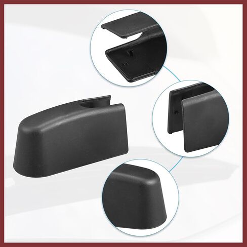 Rear Windshield Wiper Arm Nut Cover Cap Fit for BMW X3 2018-2024 No.61687407276 - Pack of 1 Black Replace Parts in Saudi Arabia