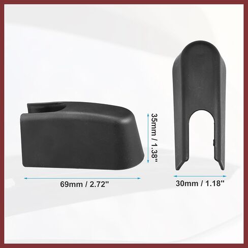 Rear Windshield Wiper Arm Nut Cover Cap Fit for BMW X3 2018-2024 No.61687407276 - Pack of 1 Black Replace Parts in Saudi Arabia