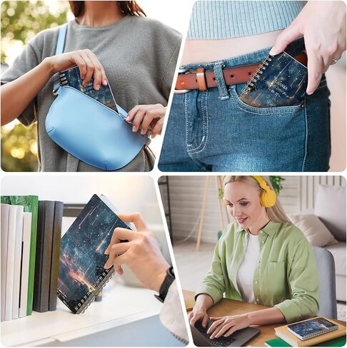 Pocket Calendar 2026-2027 - Pocket Planner 2026-2027, Jul. 2026 - Jun. 2027, 4.1'' × 6.8'', Weekly & Monthly Pocket Planner for Purse, Pocket Planner with 12 Colourful Monthly Tabs, Strong Twin-wire Binding, Galaxy Cover in Saudi Arabia