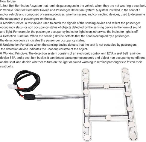 Automotive Seating Pressure Sensor Occupied Seated Pad Alarm 0V Universal Car Seat Pressure Warning Reminder Car Safety Belt Pressure Sensor in Saudi Arabia