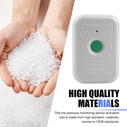 1 PC TPMS19 Tire Pressure Resetter, Fault Diagnosis TPMS Reset Sensor, OEM Part Number 8C2T-1A203-AB, Compatible with Ford F-150 F-250 F-350 F-450 F-550 Edge (White) in Kuwait