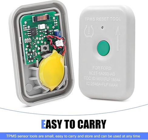 1 PC TPMS19 Tire Pressure Resetter, Fault Diagnosis TPMS Reset Sensor, OEM Part Number 8C2T-1A203-AB, Compatible with Ford F-150 F-250 F-350 F-450 F-550 Edge (White) in Kuwait