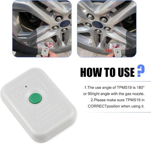 1 PC TPMS19 Tire Pressure Resetter, Fault Diagnosis TPMS Reset Sensor, OEM Part Number 8C2T-1A203-AB, Compatible with Ford F-150 F-250 F-350 F-450 F-550 Edge (White) in Kuwait