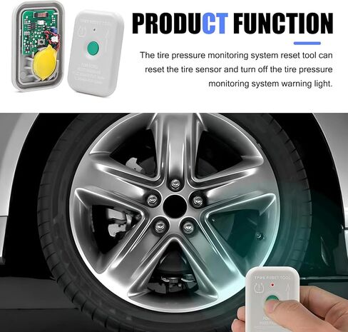 1 PC TPMS19 Tire Pressure Resetter, Fault Diagnosis TPMS Reset Sensor, OEM Part Number 8C2T-1A203-AB, Compatible with Ford F-150 F-250 F-350 F-450 F-550 Edge (White) in Kuwait
