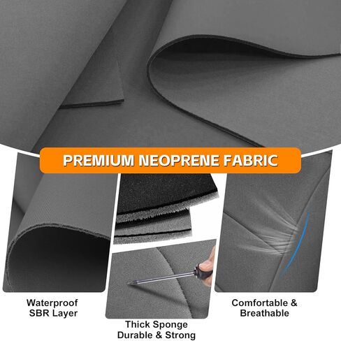 Front & Rear Seat Covers Compatible with 2014-2018 Chevy Silverado/GMC Sierra 1500 Full Set, Rear 40/60 Seats, Neoprene Durability Truck Seat Cover, Charcoal in Saudi Arabia