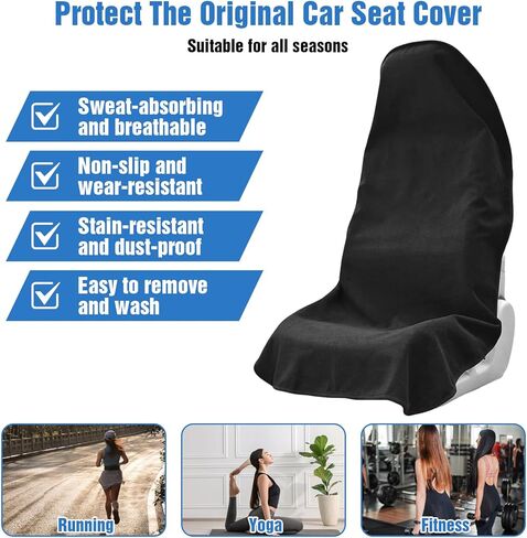 2PCS car seat Cover Non-Slip Universal car seat Towel Front Seats Cars Seats Cover for Front Bucket Seatss Protectors Fronts seatss Covers Waterproof and Sweatproof Fits Cars,SUV,Trucks in Kuwait
