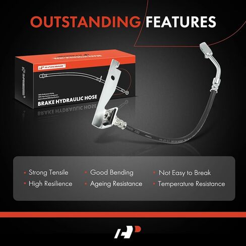 A-Premium Front Driver Side Brake Hydraulic Hose Compatible with Select Pontiac Models - Grand Prix 2004 2005 2006 2007 2008 in Saudi Arabia