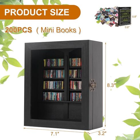 Anxiety Bookshelf, Mini Books Display for Stress Relief, Small Decorative Miniature Library for Book Lovers,Family and Friend Gift (Black) in Saudi Arabia