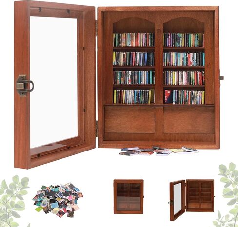 Anxiety Bookshelf, Mini Books Display for Stress Relief, Small Decorative Miniature Library for Book Lovers,Family and Friend Gift (Black) in Saudi Arabia