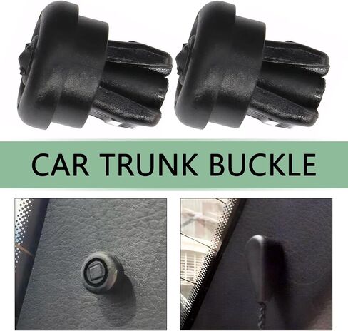 2 PCS Car Parcel Shelf Clips, Plastic Luggage Rack Fixing Belt Mounting Clip, Replaces OEM #1606854680, Car Trunk Shelf Rack Package Holder Rope Hook Clip for Nissan (Black) in Saudi Arabia