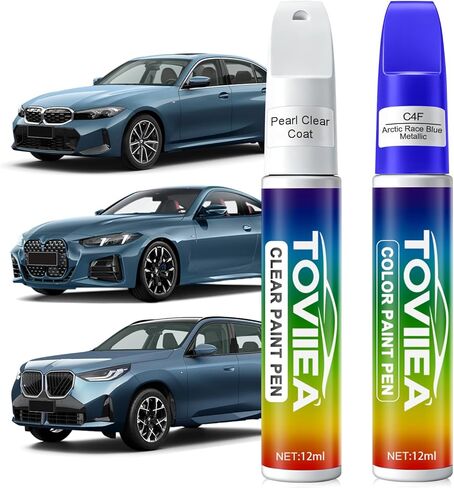 Alpine White(300) Touch Up Paint Compatible with BMW,2-In-1 Car Scratch Remover Pen,Car Paint Scratch Repair Kit for Scratches,Chips & Nicks,2-PCS SET in Kuwait