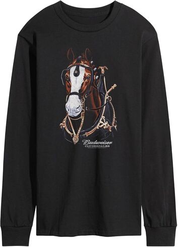 Budweiser - Bud Clydesdale Portrait - Men's Long Sleeve Graphic T-Shirt in Saudi Arabia