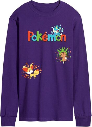 Pokémon - Chespin, Fennekin, Froakie - Men's Long Sleeve Graphic T-Shirt in Saudi Arabia