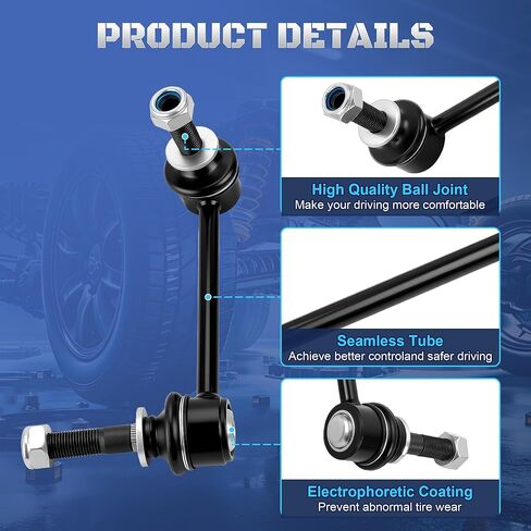 K80946 K80948 Front Sway Bar Stabilizer End Links Compatible with Toyota Tacoma 2005 2006 2007 2008 2009 2010 2011 2012 2013 2014 2015 2016 2017 2018 2019, Set of 2 in Saudi Arabia