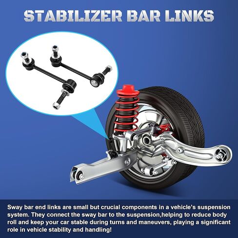 K80946 K80948 Front Sway Bar Stabilizer End Links Compatible with Toyota Tacoma 2005 2006 2007 2008 2009 2010 2011 2012 2013 2014 2015 2016 2017 2018 2019, Set of 2 in Saudi Arabia