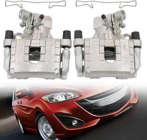 munirater 2Pcs Brake Caliper with Bracket Replacement for 2006-2010 Mazda 5 2.3L 2012-2015 Mazda 5 2.5L CCY92671X 19-B3108 CCY92661X 19-B3109 in Saudi Arabia