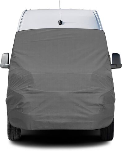 غطاء مظلة للزجاج الأمامي والمحرك متوافق مع 2019-2026 Benz Sprinter، للحماية من الأشعة فوق البنفسجية ودرع الخصوصية، رمادي مع فتحات مرآة in Kuwait