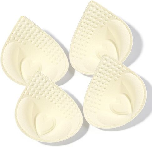 2 Pairs Bra Pads Inserts, Removable Edge-Sewn Bra Insert Pads, Breathable Silhouette Teardrop-Shaped Bras Inserts Push up for Sports Bras Dresses Swimsuits Bikini in Saudi Arabia