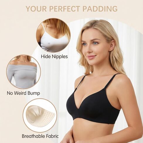 2 Pairs Bra Pads Inserts, Removable Edge-Sewn Bra Insert Pads, Breathable Silhouette Teardrop-Shaped Bras Inserts Push up for Sports Bras Dresses Swimsuits Bikini in Saudi Arabia