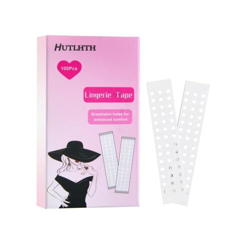Double Sided Tape for Clothes 100 Pcs,Upgraded breathable double-sided fashion tape,suitable for transparent fabric tape of clothing,skirts,and dresses,skin friendly,gentle,and long-lasting body tape in Saudi Arabia