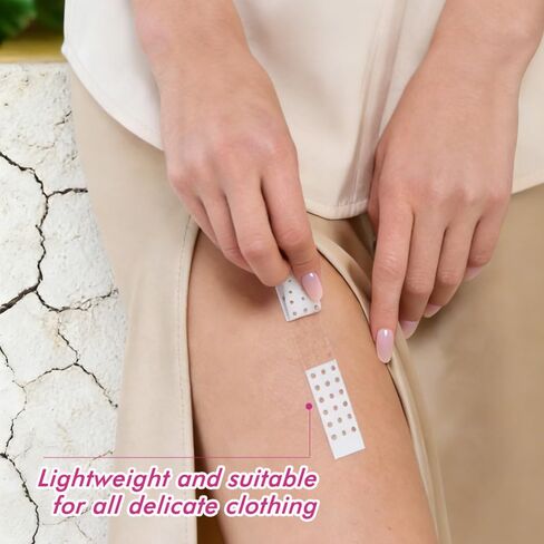 Double Sided Tape for Clothes 100 Pcs,Upgraded breathable double-sided fashion tape,suitable for transparent fabric tape of clothing,skirts,and dresses,skin friendly,gentle,and long-lasting body tape in Saudi Arabia