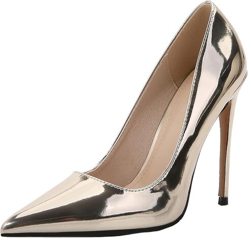 12CM/4.72IN Women's Elegant Temperament Wedding Party Pumps Stiletto Sexy Pointed High Heels Slip On Stiletto Court Shoes Ladies Sexy Pole Dancer Stripper Party in Saudi Arabia
