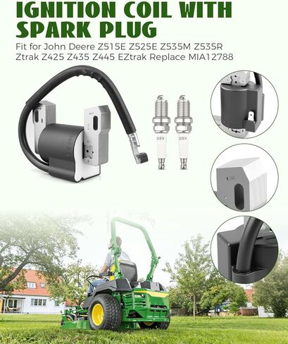 ملف الإشعال مع شمعة الإشعال يصلح لجون ديري Z515E Z525E Z535M Z535R Ztrak Z425 Z435 Z445 EZtrak استبدال MIA12788 in Saudi Arabia