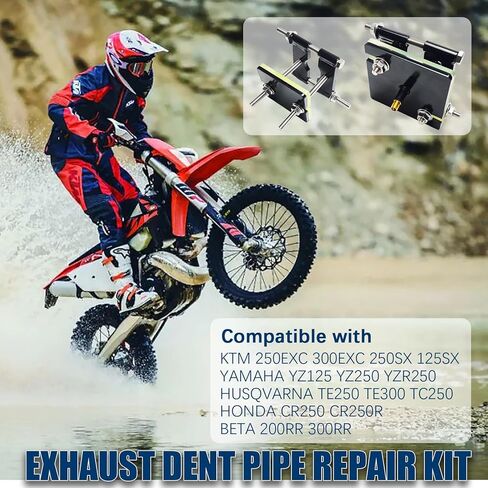 2 stroke exhaust repair kit, pipe dent repair kit, Fit for TE 125/250/300 TC, for Yamaha Tzr250/Yz250, for Honda Cr250/Cr250R, and Other 50cc+ Models in Saudi Arabia