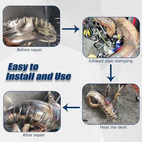 2 stroke exhaust repair kit, pipe dent repair kit, Fit for TE 125/250/300 TC, for Yamaha Tzr250/Yz250, for Honda Cr250/Cr250R, and Other 50cc+ Models in Saudi Arabia