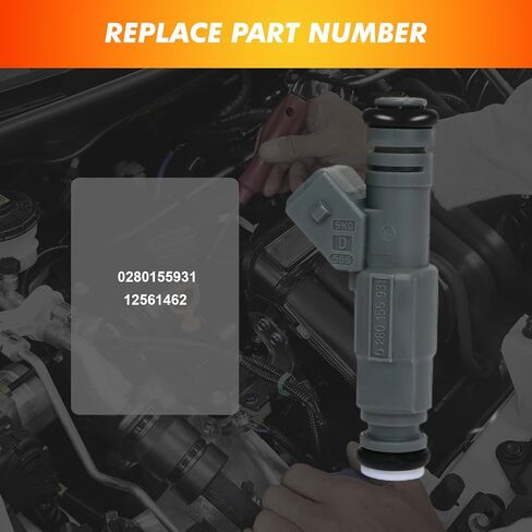 1997-1998/2001-2005 Fuel Injector Compatible for 98/01-02 Chevrolet Camaro, Pontiac Firebird, 2004 Pontiac GTO, 97-98/01-04 Chevrolet Corvette, 04-05 Cadillac CTS, V8 5.7L, Replace 0280155931 12482704 in Saudi Arabia