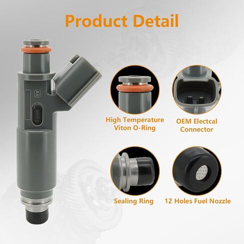 "Upgrade Set Of 4 Fuel Injectors 12 Holes 4Pcs,Compatible with 2002-2003 Toyota Camry Solara,01-03 Highlander Rav4, 2.0L 2.4 L4 Engine, Replace# 23250-0H010 23209-28020 in Saudi Arabia